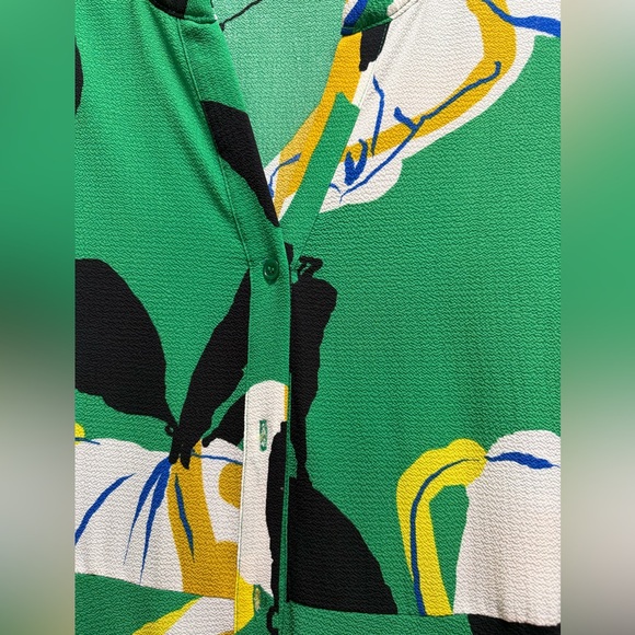 Premier Amour Green and Yellow Patterned Dress - Picture 6 of 10